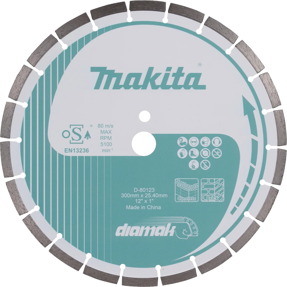 Makita D-80123 Diamantschijf segment 300mm
