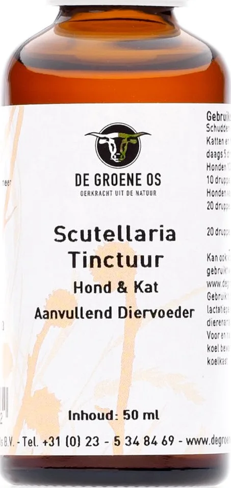 De Groene Os Scutellaria Tinctuur Hond & Kat 50ML