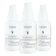 3x Vichy Capital Soleil UV-Age Dagelijkse SPF 50+ Getint 40 ml