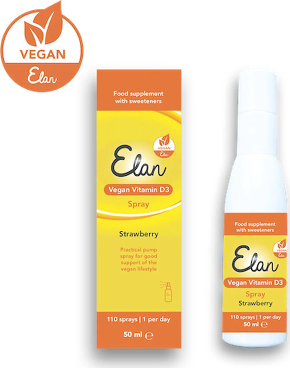 Elan Vegan vitamine D3 spray - 3.000 IU (75 mcg) vitamine D3 extra hoog (optimaal) gedoseerd