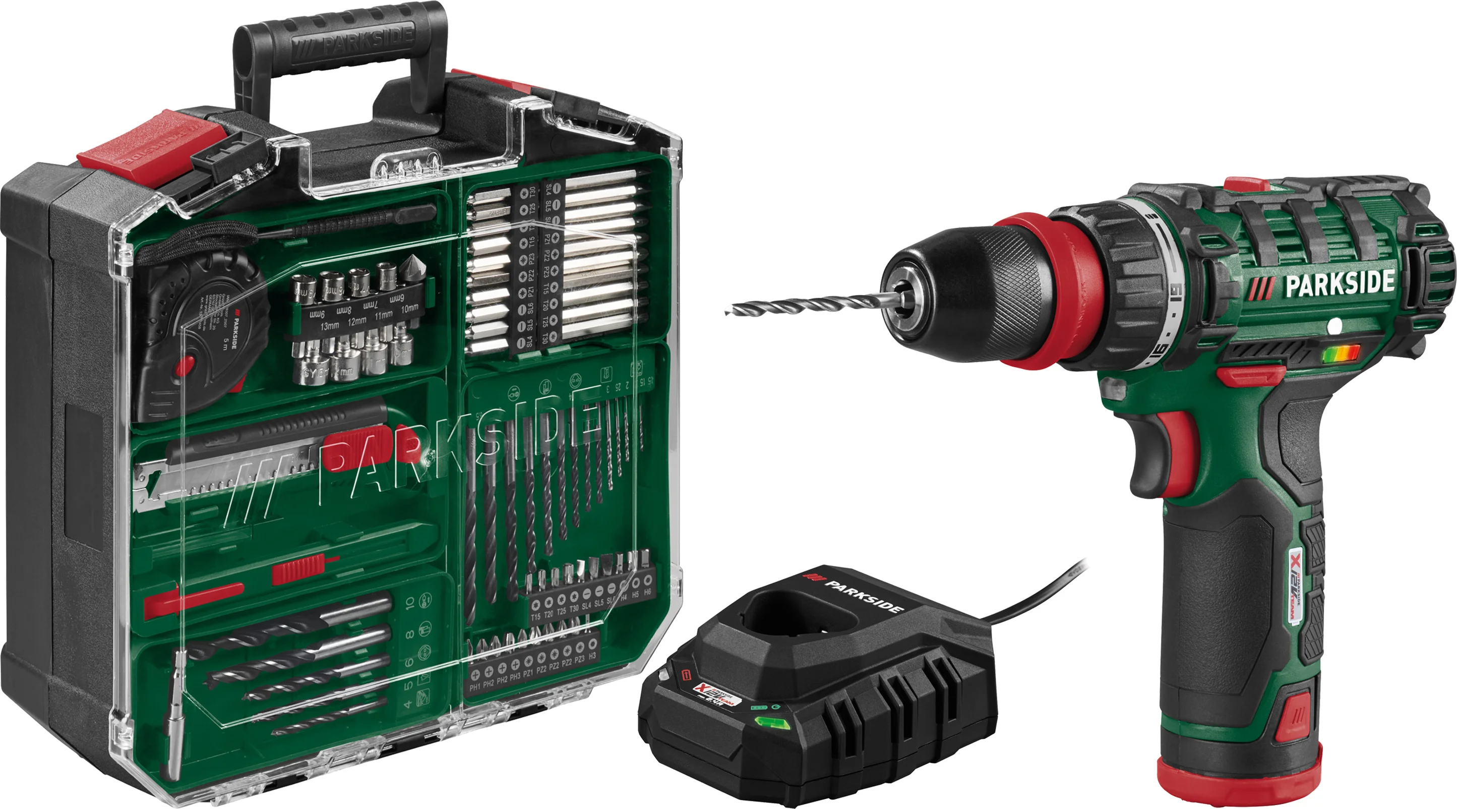 PARKSIDE Accu-boorschroefmachine set 12 V met accu en lader