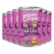 6x Edgard & Cooper Blik Vers Vlees Hondenvoer Wild - Eend 400 gr