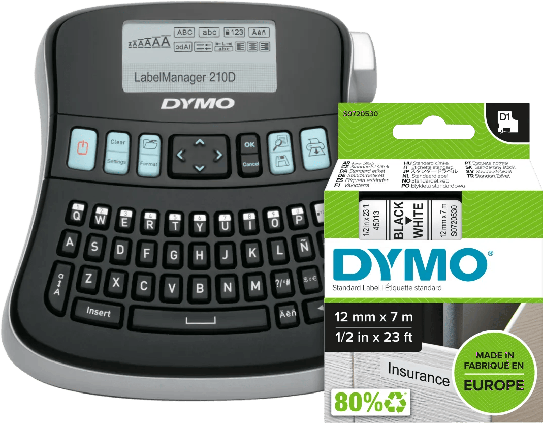 DYMO LabelManager 210D+ Labelprinter Qwerty + 1 extra label