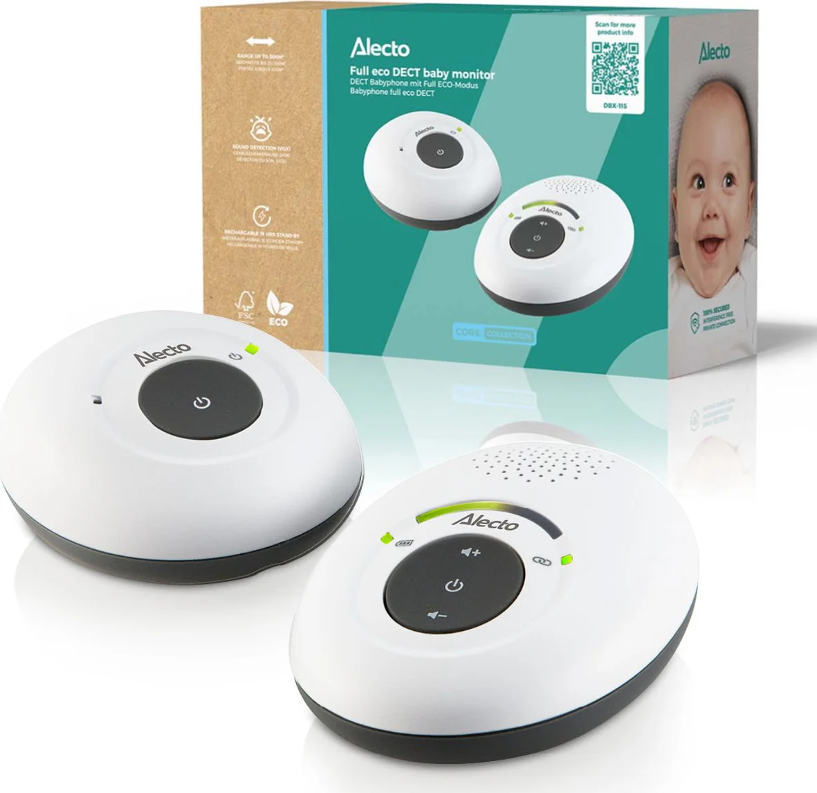 Alecto DBX-115 Babyfoon Full eco DECT 1 set