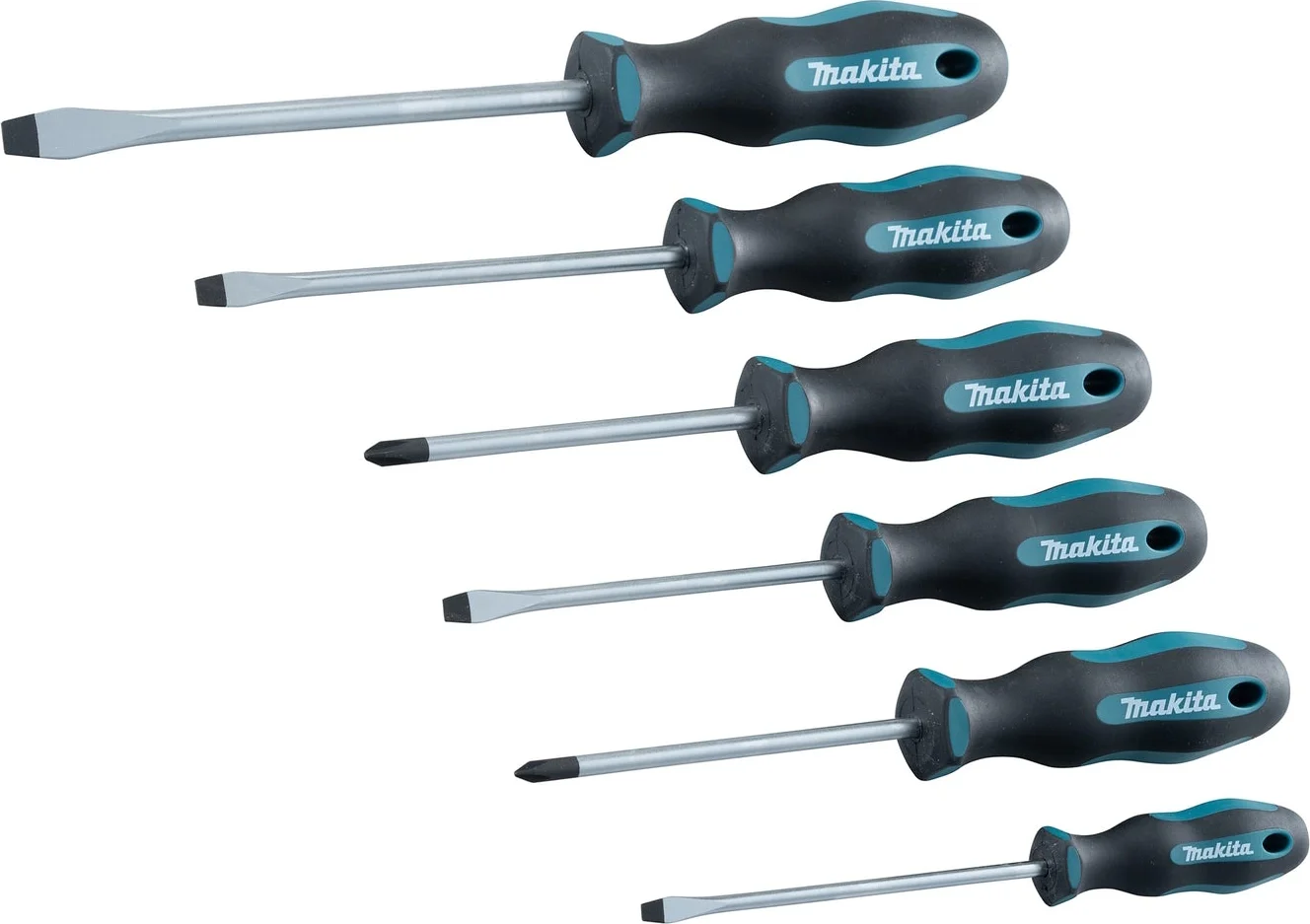Makita E-10506 Schroevendraaierset 6-delig SL4 / SL5,5 / SL6,5 / SL8 / PH1 / PH2