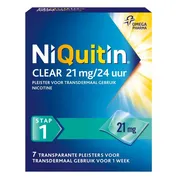 Niquitin Clear Pleisters 21mg Stap 1 7ST
