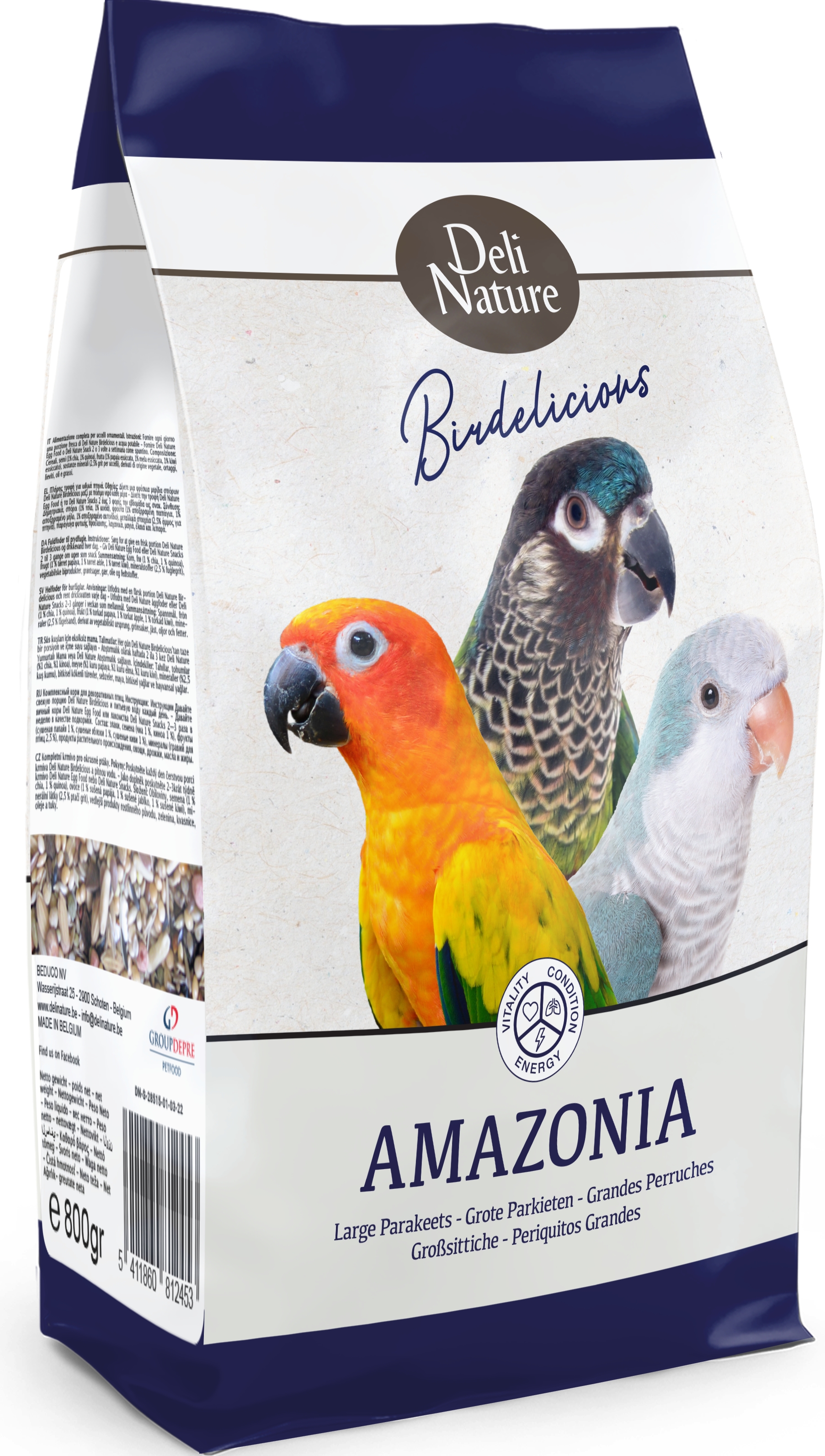 Deli Nature Birdelicious Grote Parkieten Amazonia 2,5 kg