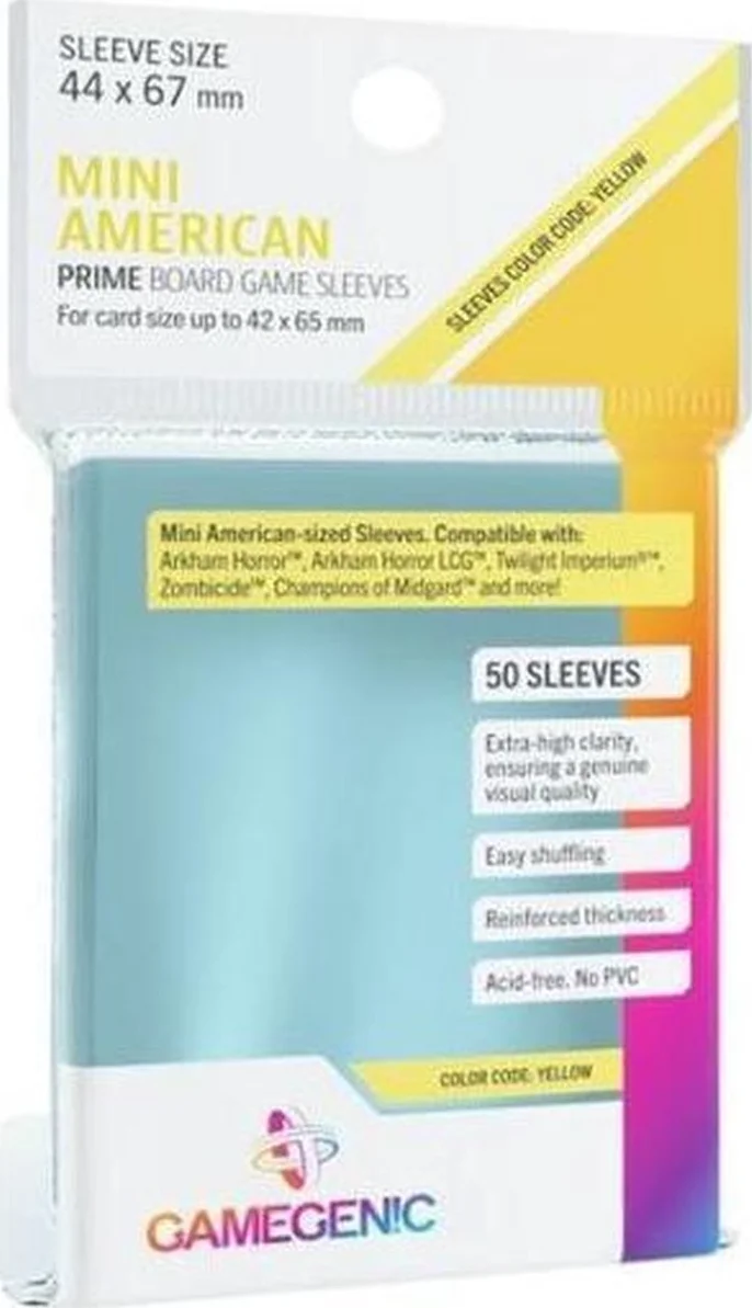 Gamegenic: Prime Board Game Sleeves - Yellow