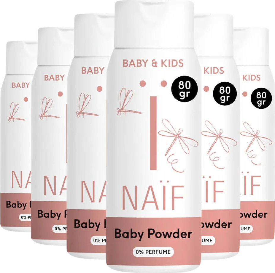 6x Naif Baby & Kids Babypoeder 80 gr
