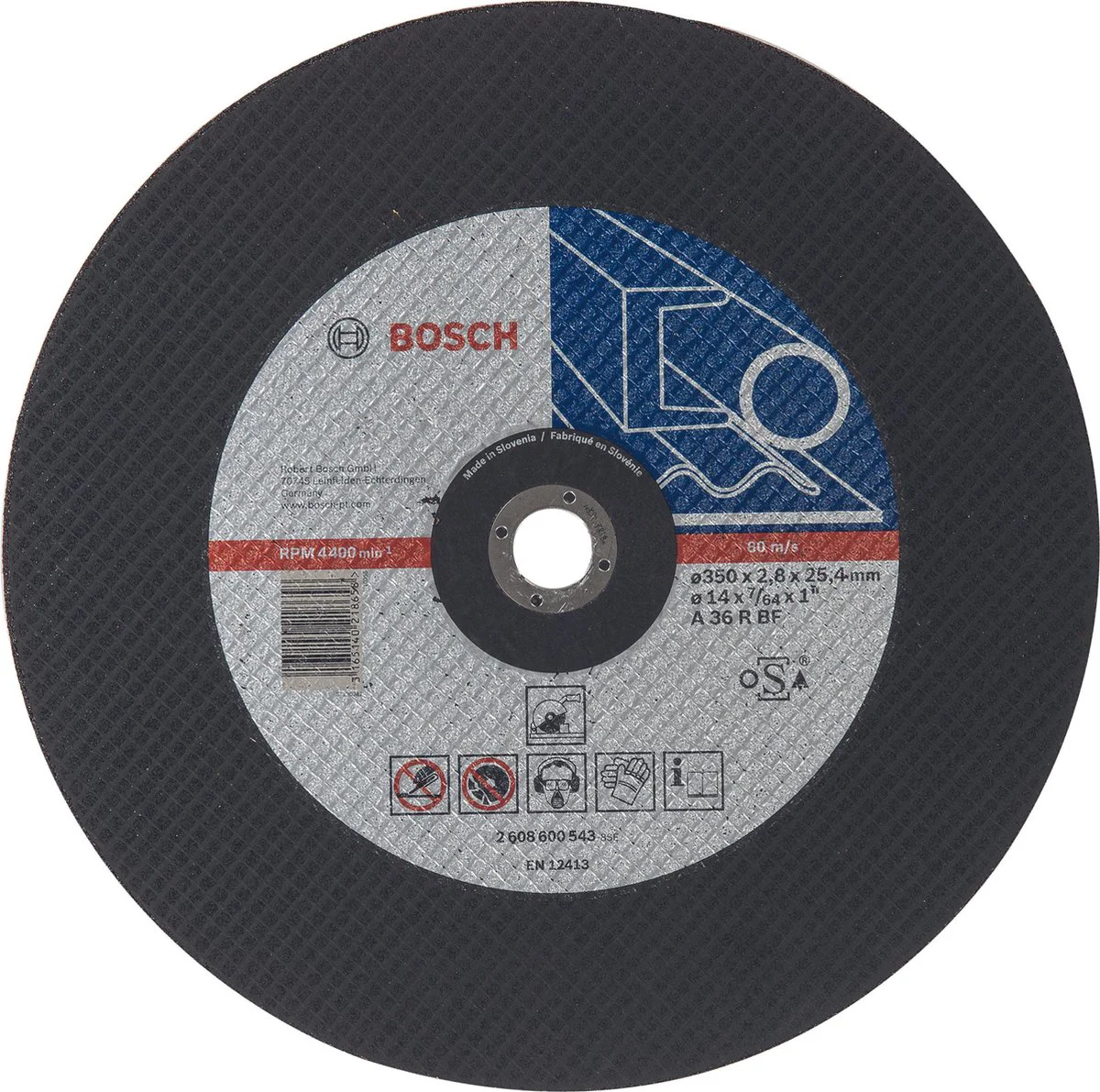 Bosch Professional Doorslijpschijf PRO Metal 355x25,4mm VE=1 - 2608600543