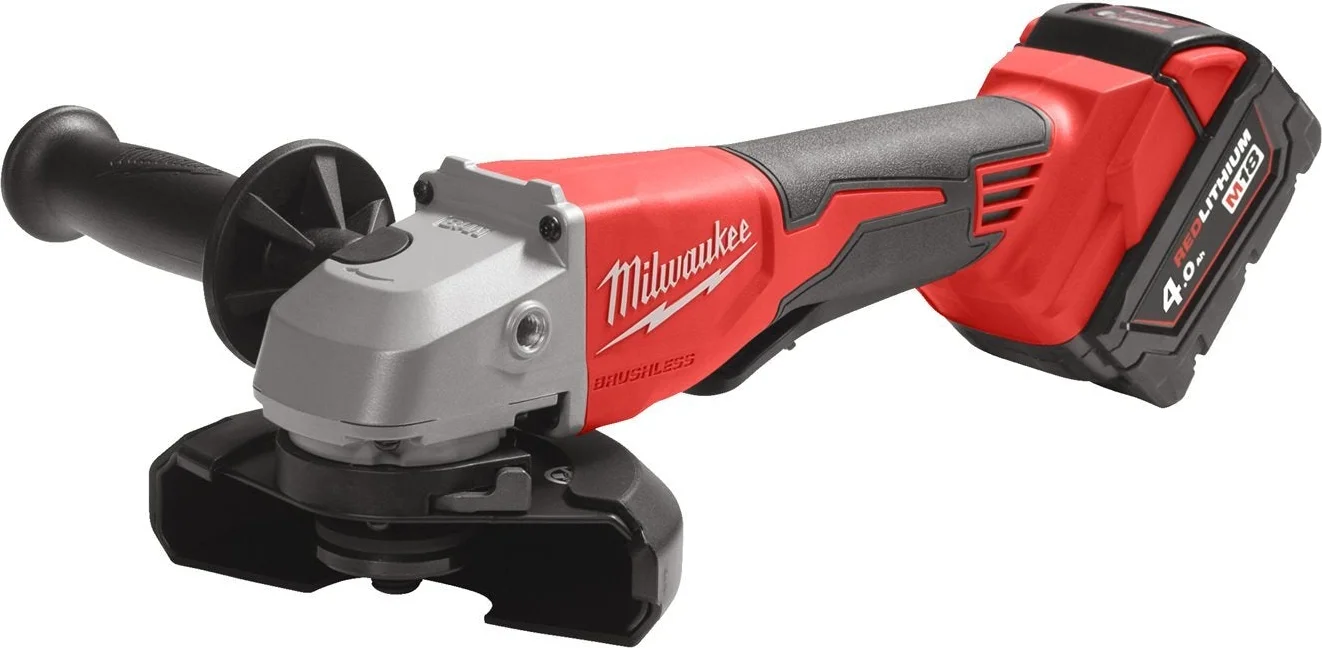 Milwaukee M18™ BLSAG125XPD-402X 125mm Accu Haakse Slijper Veiligheidsschakelaar 18V 4,0Ah in HD-Box - 4933492646