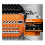 6x L'Oréal Men Expert Hydra Energetic Gezichtsmasker