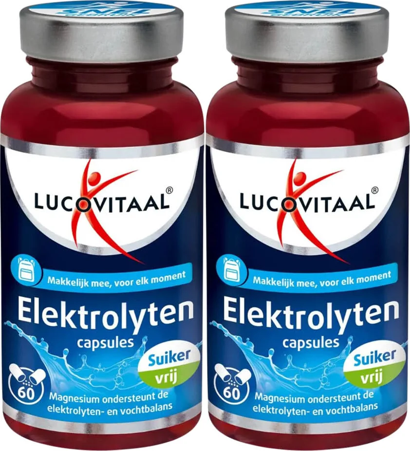 2x Lucovitaal Elektrolyten Suikervrij 60 capsules