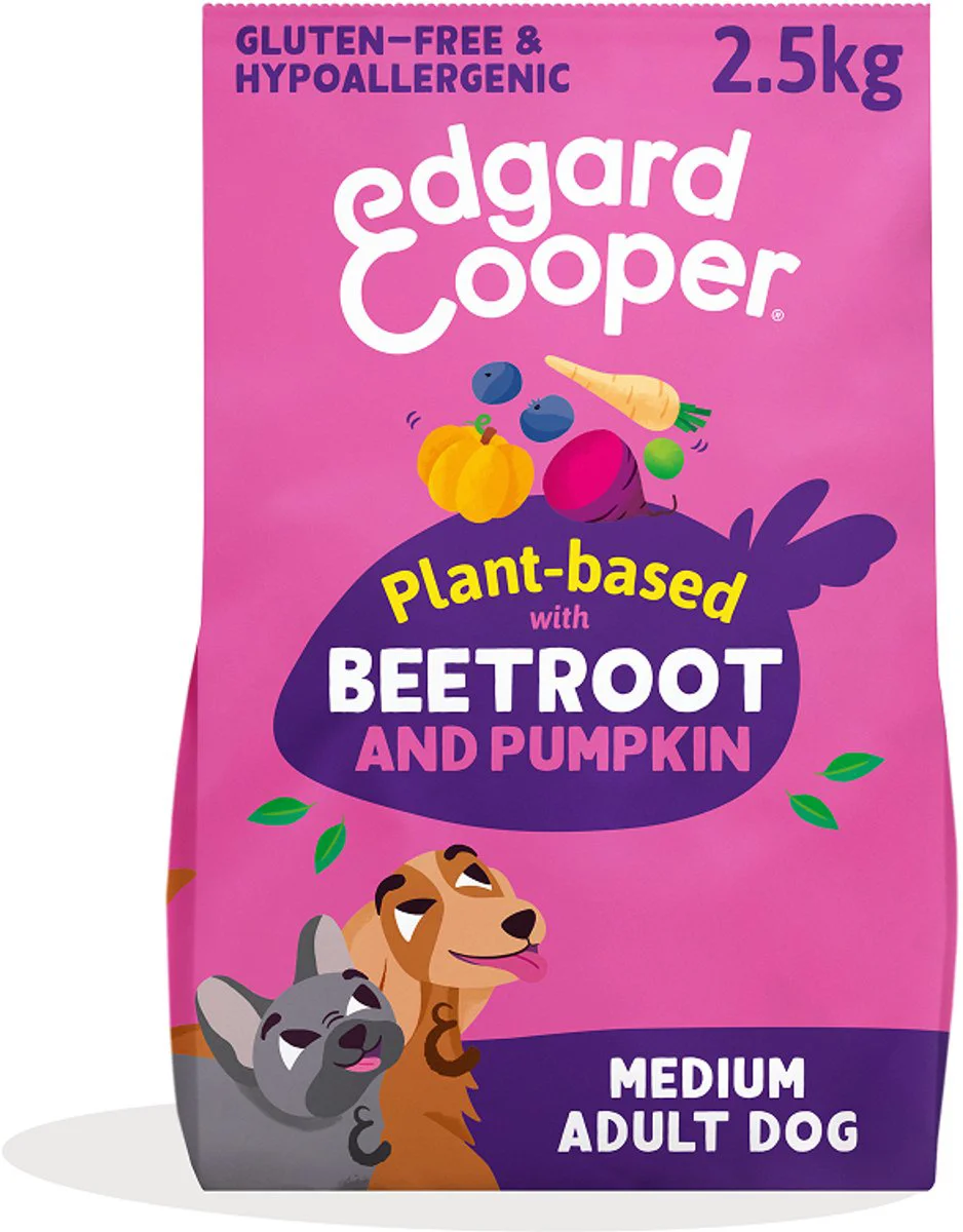 Edgard & Cooper Hondenvoer Droog Plantaardig Rode Biet - Pompoen 2,5 kg
