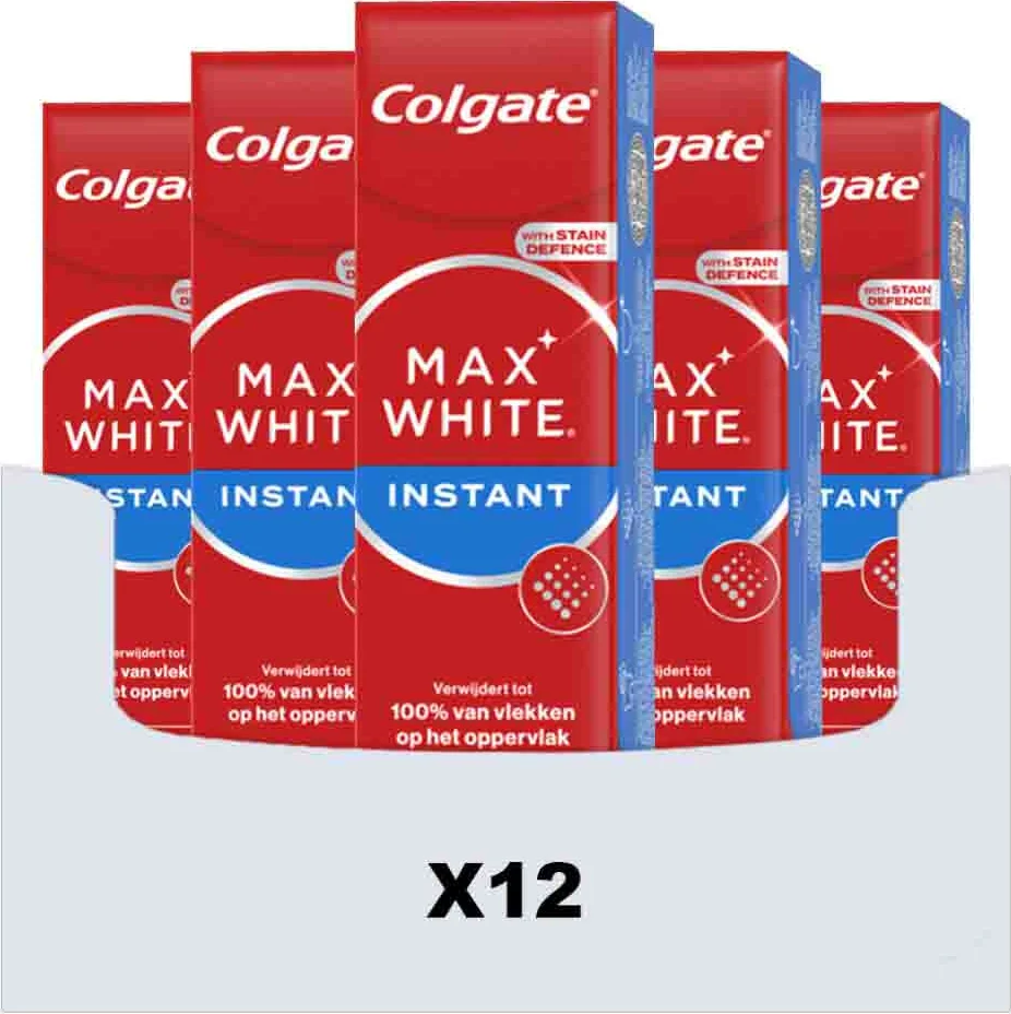 12x Colgate Tandpasta Max White Optic 75 ml