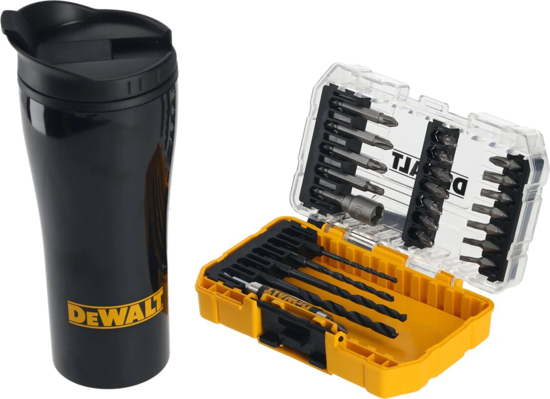 DeWALT DT70707 EXTREME™ Schroefbit- en borenset + koffiemok 25-delig in TOUGH CASE