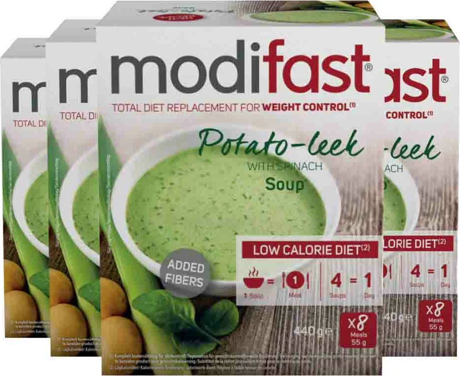 4x Modifast Weight Control Soep Potato-Leek 440 gr
