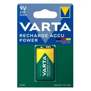 Varta Recharge Accu Power Oplaadbare Batterijen 9V 200mAh