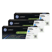 HP 220A LaserJet Toner Cyaan (3 stuks)
