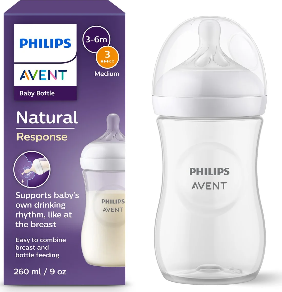 Philips Avent Voedingsfles Natural Response 260 ml