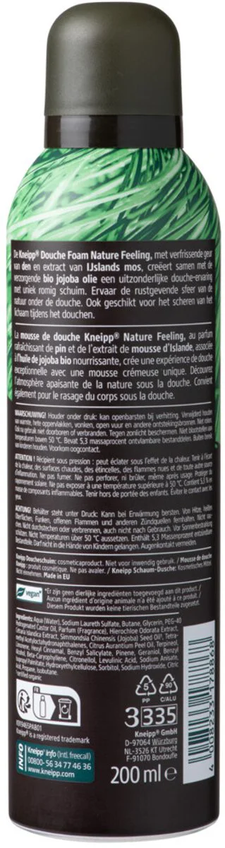 6x Kneipp Douche Foam Men Nature Feeling 200 ml
