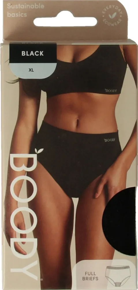 Boody Full Brief Taille Slip Zwart XL