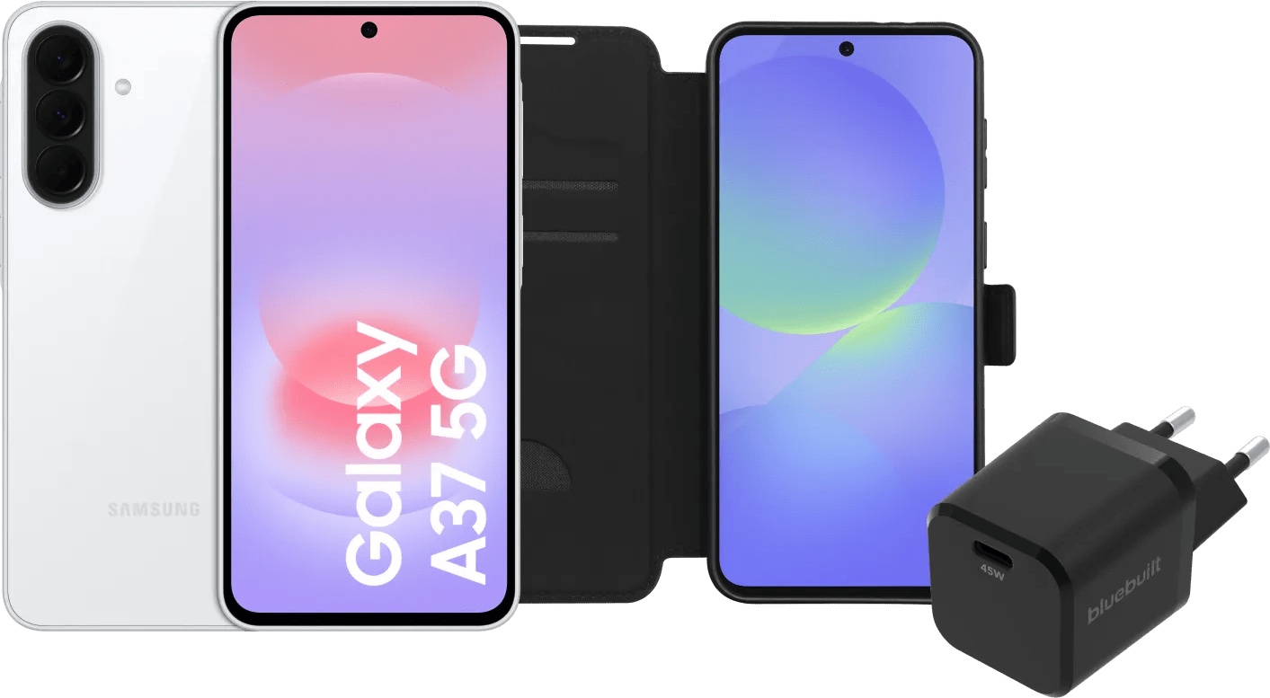 Samsung Galaxy A37 128GB Wit 5G + Basis Accessoirepakket