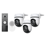 TP-Link Tapo C520WS 3-Pack + D235 Smart Battery & Wired Doorbell