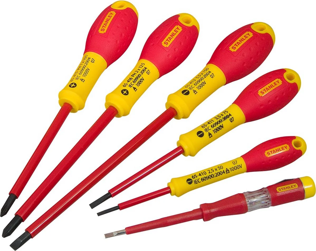 Stanley 0-65-441 FatMax™ Schroevendraaierset VDE Par/Ph/Spanningszoeker 6-delig