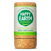 Happy Earth 100% Natural Crystal Deo Unscented Plastic Free 90GR