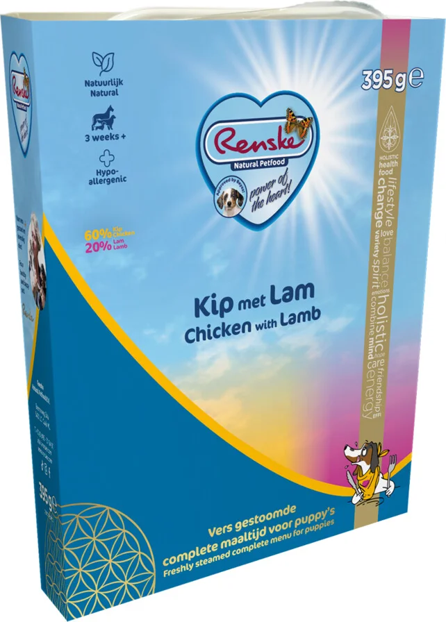 Renske Vers Gestoomd Complete Menu Hondenvoer Nat Kip - Lam 395 gr