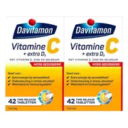 2x Davitamon Vitamine C Hoog Gedoseerd + Extra D3 42 tabletten
