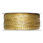 1x Hobby/decoratie metallic gouden sierlinten 3 mm x 25 meter - Kerst - Cadeaulinten draden/touwen - Verpakkingsmateriaal