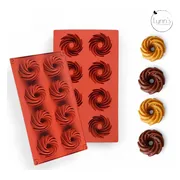 Siliconen tulband bakvorm - 8x mini bundt cakes - Ø6 cm - Gebakjes, Brownies & Chocolade - Zeepjes & Kaarsjes - Gips & Epoxy