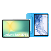 Samsung Galaxy Tab S10 FE 10,9 inch 128GB Wifi Zilver + Just in Case Kids Cover Blauw