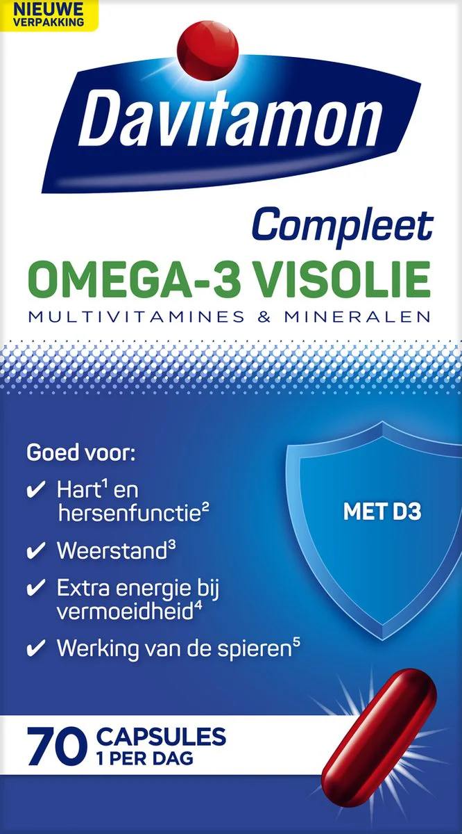 Davitamon Compleet Omega-3 Visolie 70 capsules