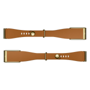 WHOOP 5.0 LeatherLuxe Tapered Band Bruin/Goud S/M