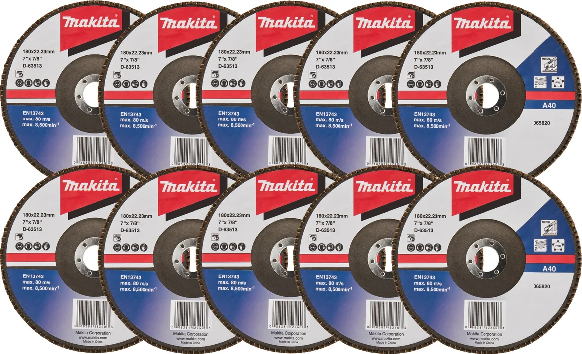 Makita D-63513-10 Lamellenschuurschijf A40 | 180mm | 10 stuks