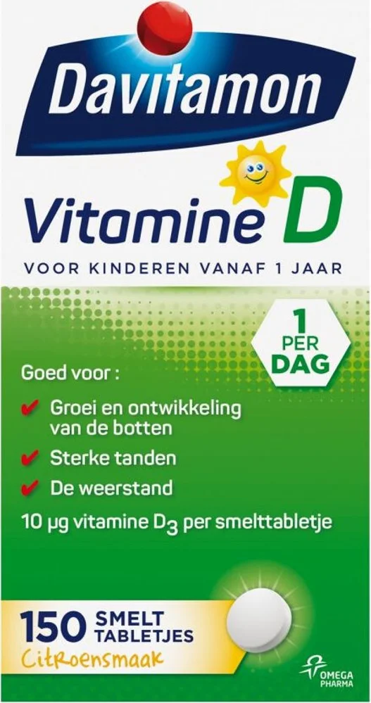 4x Davitamon Vitamine D Kind 150 smelttabletten