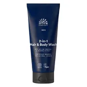 Urtekram Men 2-in-1 Hair & Body Wash With Willow Charcoal & Ginseng 200ML