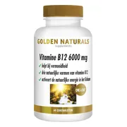 2x Golden Naturals Vitamine B12 6000mcg Vegan 60 zuigtabletten