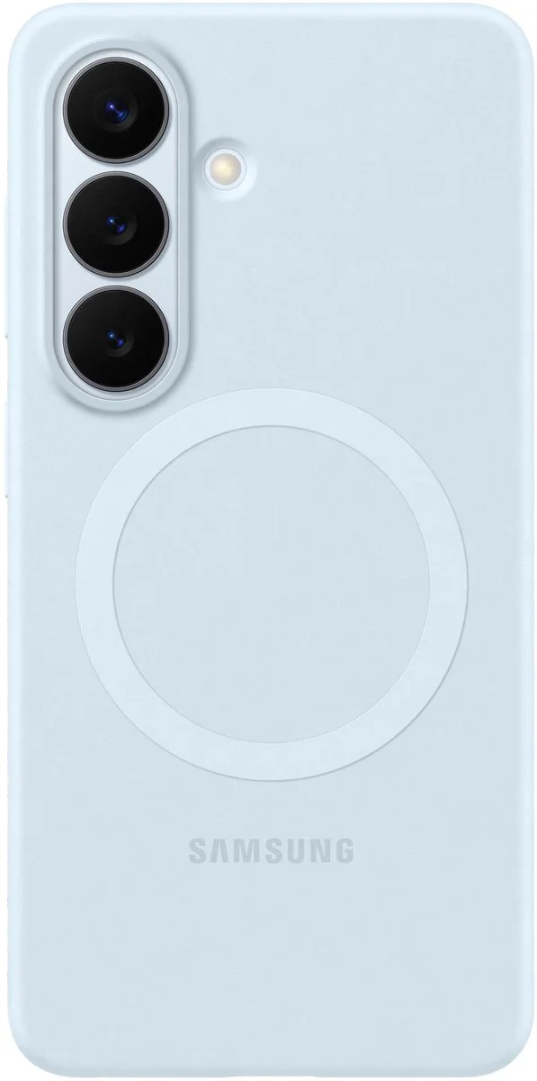 Samsung Galaxy S26 Siliconen Back Cover met Magneet Blauw