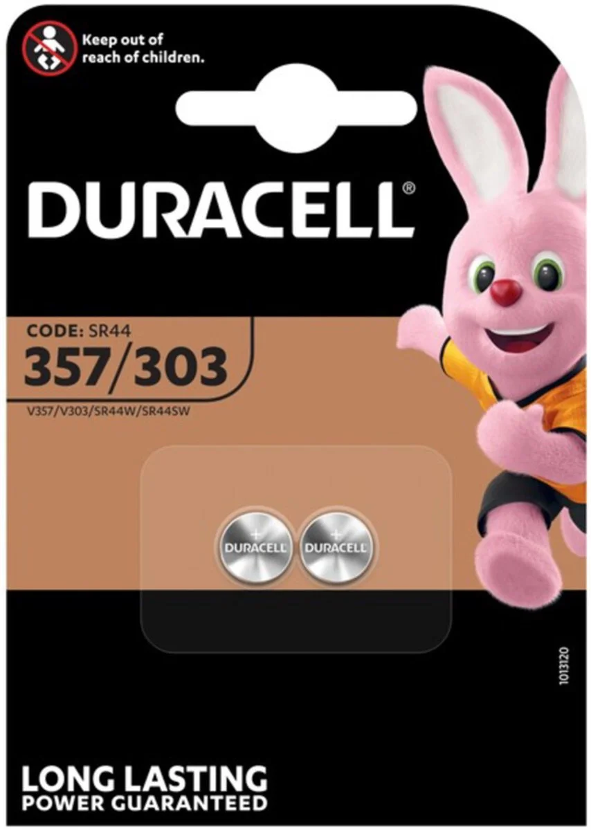 3x Duracell Knoopcelbatterijen 357-303 2 stuks
