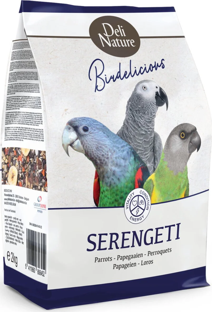 4x Deli Nature Papegaaien Serengeti Birdelicous 2 kg