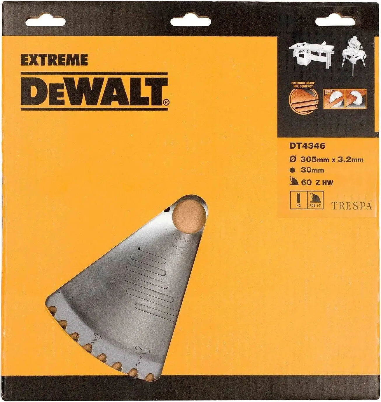 DeWALT Cirkelzaagblad voor HPL | Extreme | Ø 305mm Asgat 30mm 60T - DT4346-QZ