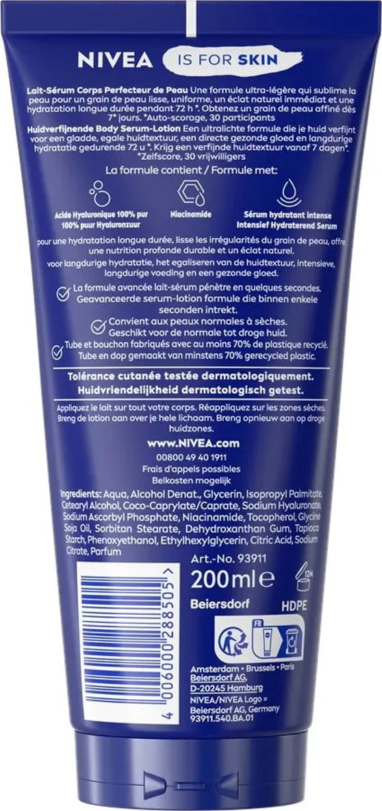 Nivea Huidverfijnend Body Serum-Lotion 200ML