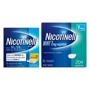 Nicotinell Combineer Pleister 14 mg (7st) en Zuigtablet Mint 1 mg (204st) - 2 Stuks