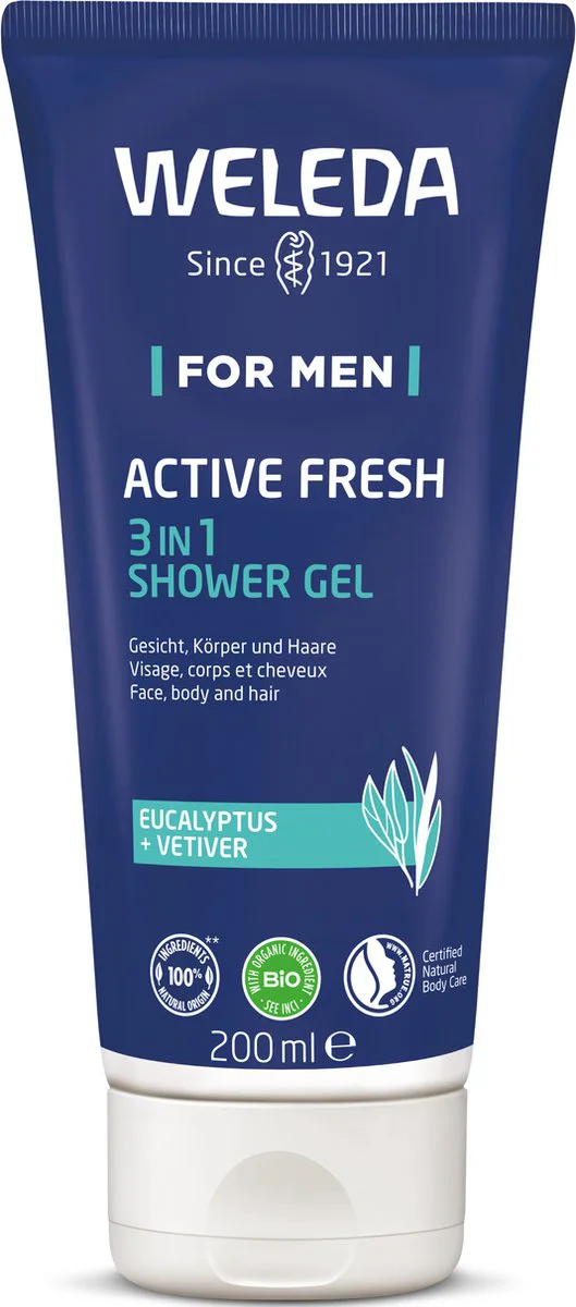 WELEDA Men Active Fresh 3 in 1 Douchegel 200 ml