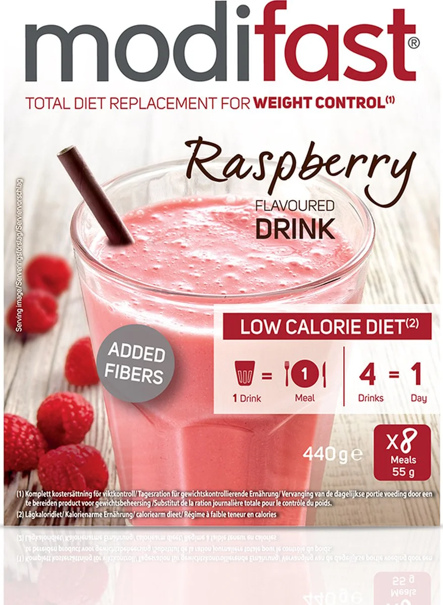 Modifast Weight Control Milkshake Raspberry 8 x 55 gr