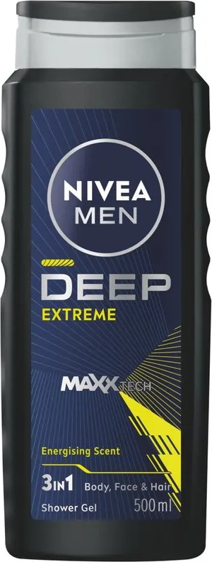Nivea Men Deep Extreme 3-In-1 Shower Gel 500ML